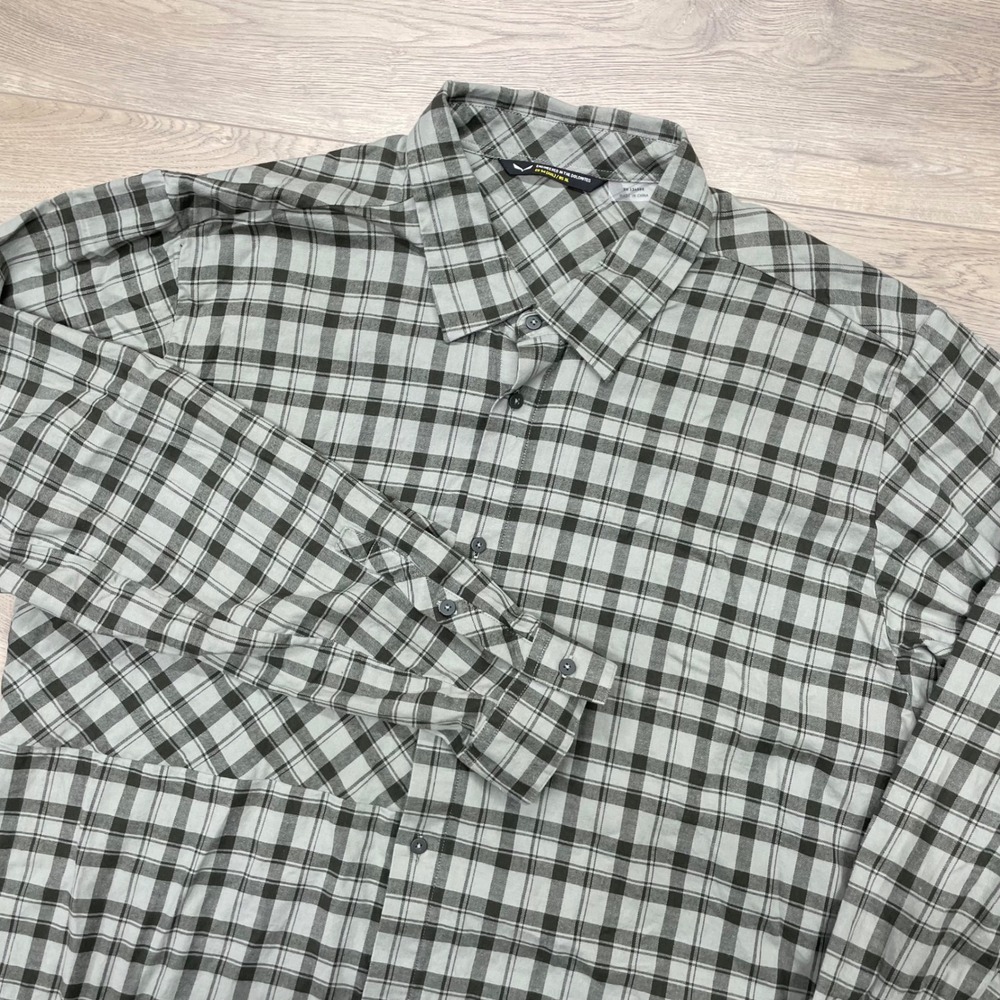 Salewa Fanes Flannel Shirt Mens XL Plaid Long Sleeve Outdoor Hiking 028446